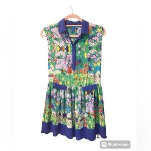 L’amour flower dress blue collar size xs